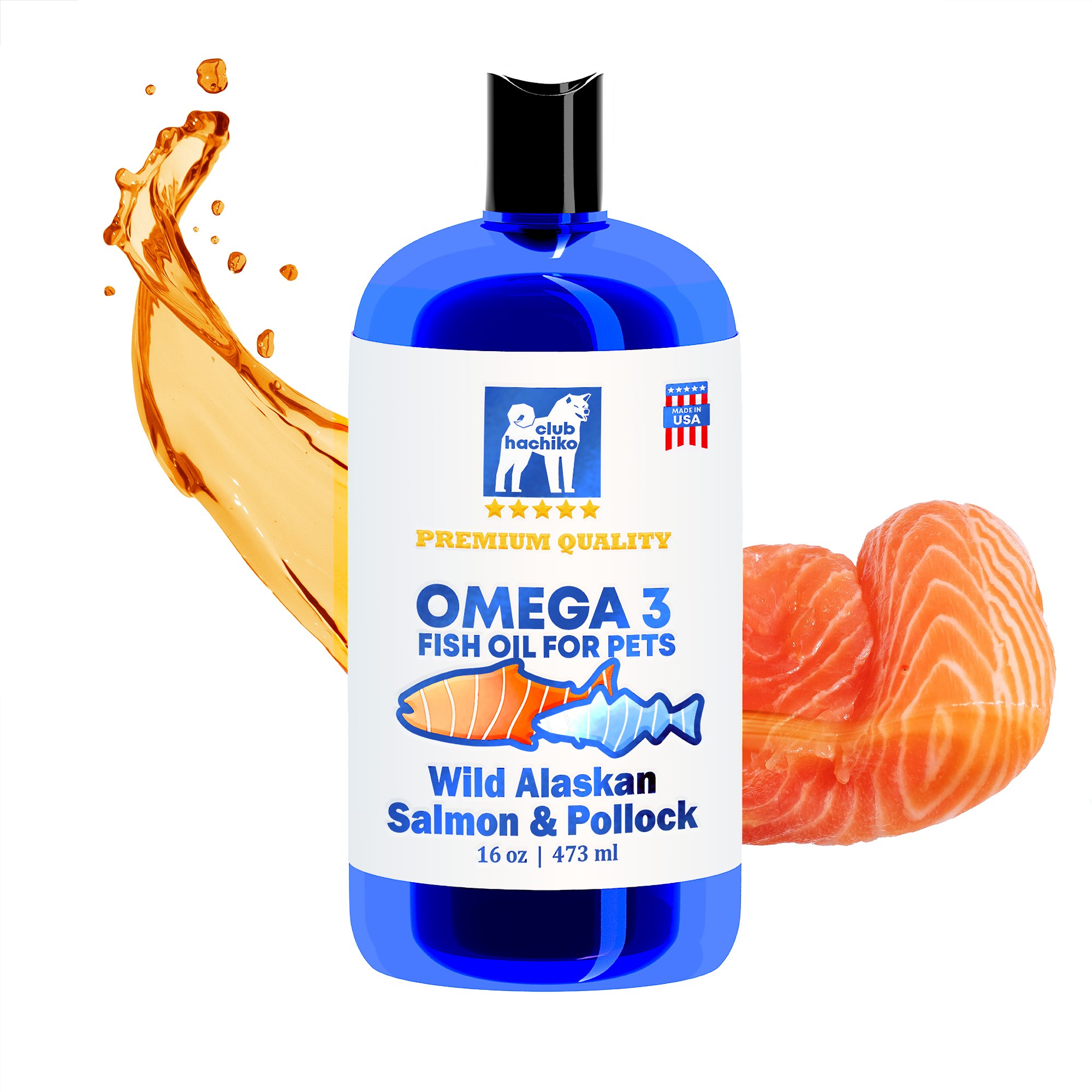 Club Hachiko Wild Alaskan Fish Oil 16oz